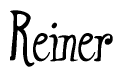 The image is a stylized text or script that reads 'Reiner' in a cursive or calligraphic font.
