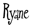 The image contains the word 'Ryane' written in a cursive, stylized font.