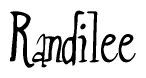 The image contains the word 'Randilee' written in a cursive, stylized font.