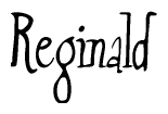 The image is of the word Reginald stylized in a cursive script.