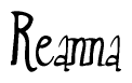 The image is a stylized text or script that reads 'Reanna' in a cursive or calligraphic font.