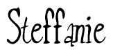 The image is of the word Steffanie stylized in a cursive script.