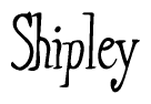 The image is a stylized text or script that reads 'Shipley' in a cursive or calligraphic font.