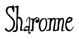 The image is a stylized text or script that reads 'Sharonne' in a cursive or calligraphic font.