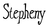 The image contains the word 'Stepheny' written in a cursive, stylized font.