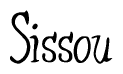 The image is of the word Sissou stylized in a cursive script.