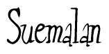 The image is of the word Suemalan stylized in a cursive script.