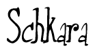 The image is a stylized text or script that reads 'Schkara' in a cursive or calligraphic font.
