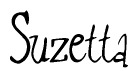 The image is of the word Suzetta stylized in a cursive script.