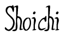 The image is of the word Shoichi stylized in a cursive script.