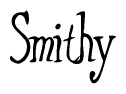 The image is of the word Smithy stylized in a cursive script.