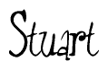 The image is a stylized text or script that reads 'Stuart' in a cursive or calligraphic font.