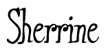 The image contains the word 'Sherrine' written in a cursive, stylized font.