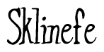 The image is of the word Sklinefe stylized in a cursive script.