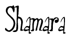The image is of the word Shamara stylized in a cursive script.