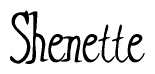 The image contains the word 'Shenette' written in a cursive, stylized font.
