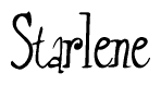 The image contains the word 'Starlene' written in a cursive, stylized font.