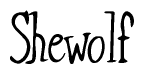The image contains the word 'Shewolf' written in a cursive, stylized font.