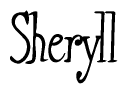 The image contains the word 'Sheryll' written in a cursive, stylized font.