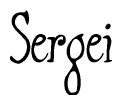 The image is a stylized text or script that reads 'Sergei' in a cursive or calligraphic font.