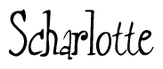The image contains the word 'Scharlotte' written in a cursive, stylized font.