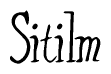 The image is a stylized text or script that reads 'Sitilm' in a cursive or calligraphic font.