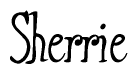 The image is of the word Sherrie stylized in a cursive script.