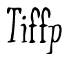 The image contains the word 'Tiffp' written in a cursive, stylized font.