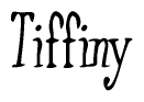   The image is of the word Tiffiny stylized in a cursive script. 