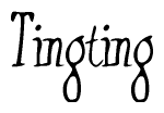 The image is of the word Tingting stylized in a cursive script.