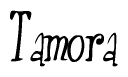   The image is of the word Tamora stylized in a cursive script. 
