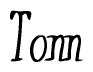 The image contains the word 'Tonn' written in a cursive, stylized font.