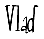 The image contains the word 'Vlad' written in a cursive, stylized font.