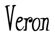 The image is a stylized text or script that reads 'Veron' in a cursive or calligraphic font.
