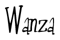 Cursive 'Wanza' Text