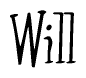 The image is of the word Will stylized in a cursive script.