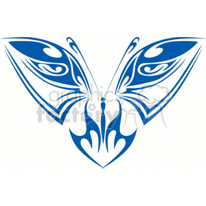 The image shows a symmetrical tribal butterfly design that appears to be suitable for use as a vinyl decal or as the inspiration for a tattoo. The design features flowing lines and is stylized with artistic embellishments typical of tribal art.