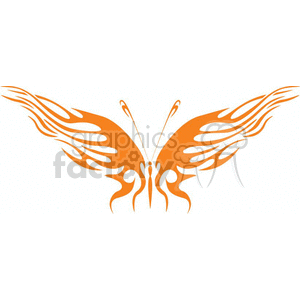 Orange butterfly on white background tattoo