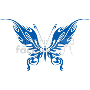 Vinyle ready blue butterfly with flaming wings