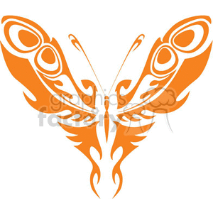 Orange tribal butterfly 
