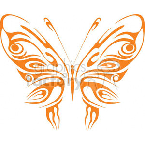 Tribal butterfly thin lined wings