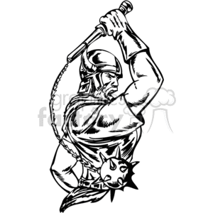 warrior swinging mace