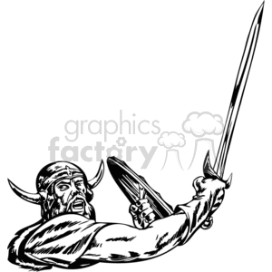 Viking Warrior with Sword and Shield