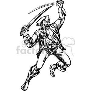 Fierce Pirate with Swords