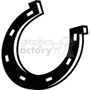 Black and white horseshoe 