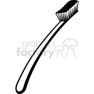 A black and white clipart image of a toothbrush.