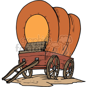   Covered pioneer wagon 