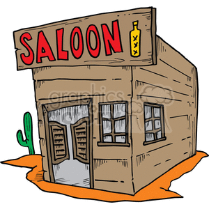 cartoon western saloon