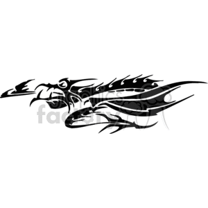 Dynamic Dragon Tattoo Design for Vinyl Cutting and Signage