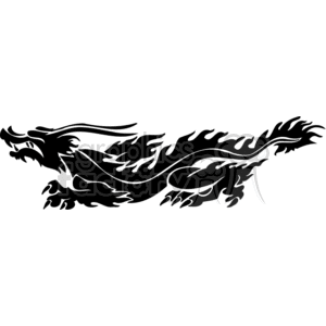 Tribal Dragon Tattoo Design - Vinyl-Ready Vector for Signage and Decals